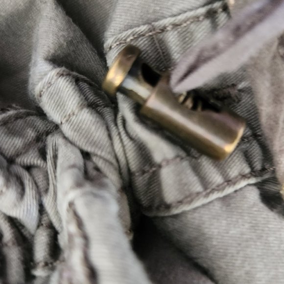 Anthropologie Hei Hei long green eyelet cotton jacket/anorak Sz M - Picture 9 of 12